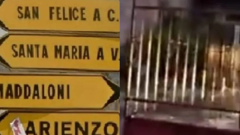 Minaccia di buttarsi di sotto, poi resta impigliato e ferito nel cancello