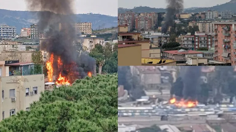 Maxi rogo al mercato, colonna di fumo sovrasta la zona