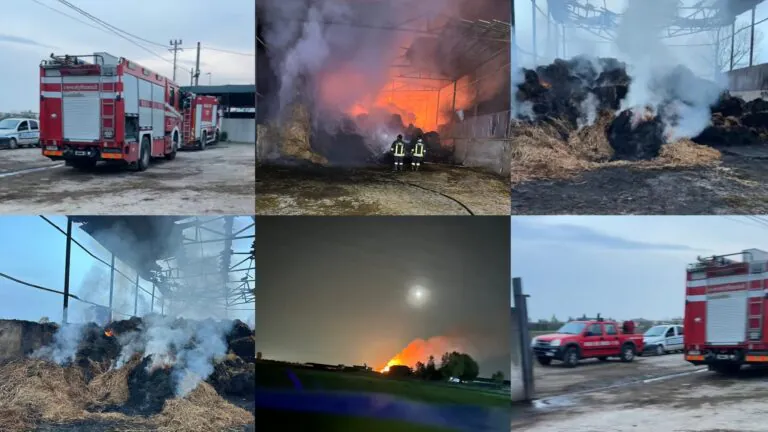 Azienda a fuoco all’improvviso, pompieri in azione