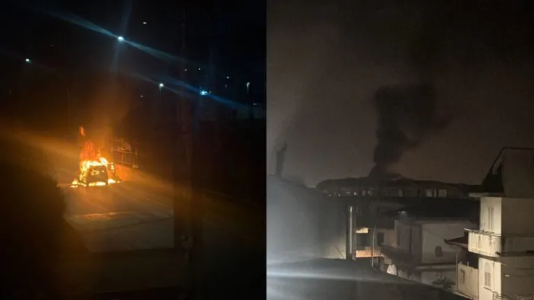 Auto a fuoco all’improvviso nei pressi della scuola