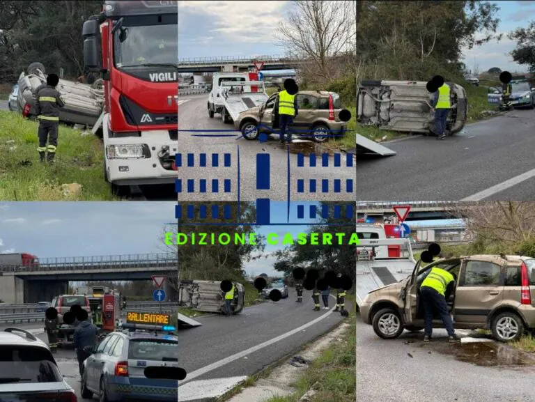 Si ribalta e prende fuoco dopo scontro, choc sull’Asse Mediano. FOTO
