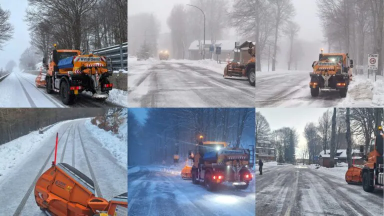 Strade imbiancate: in azione gli spazzaneve della Provincia