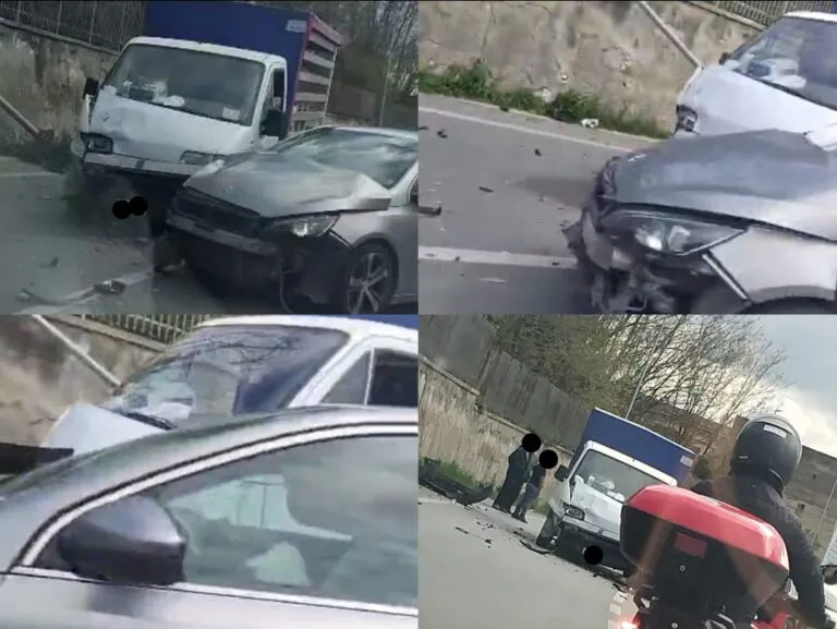 Impatto choc tra furgone e auto, ci sono feriti