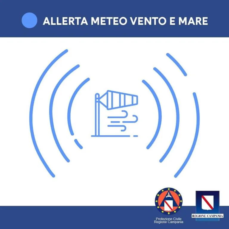 Allerta meteo sulla Regione: forte vento con possibili mareggiate