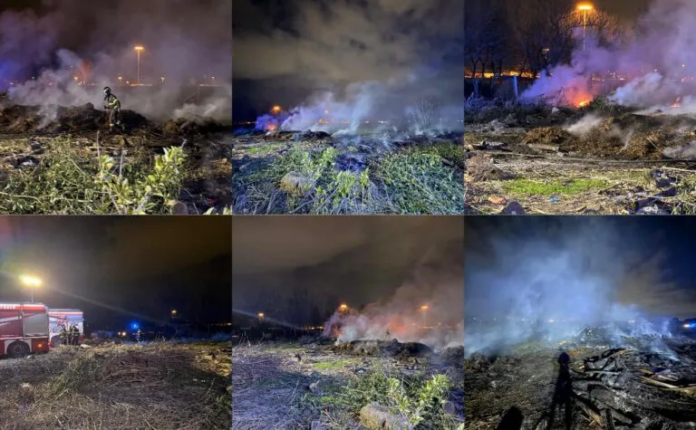 Vasto incendio in corso tra 2 comuni a pochi metri dalle case