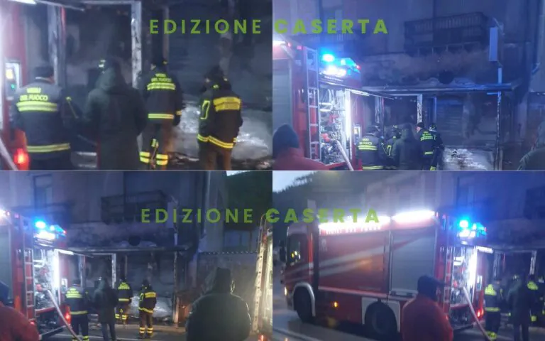 In fiamme la pizzeria Anjuly in via Roma