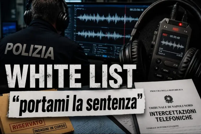 “Portami la sentenza”: intercettazioni e fatture svelano il sistema White List delle mazzette