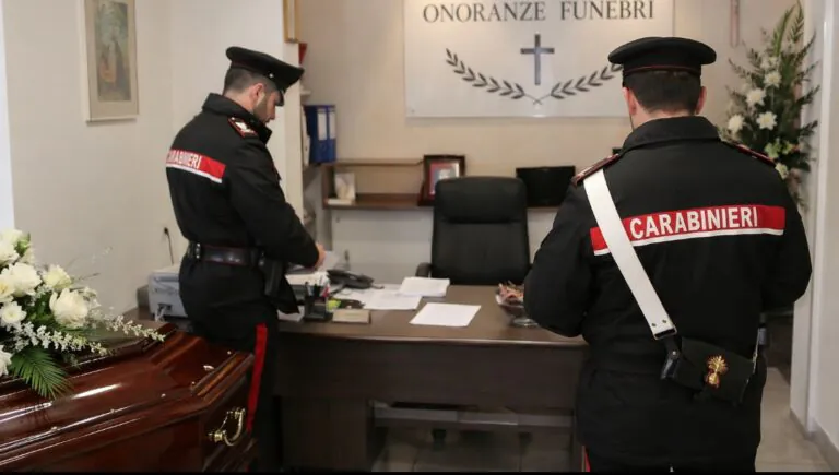 Blitz dei carabinieri nel Casertano: verifiche su onoranze funebri