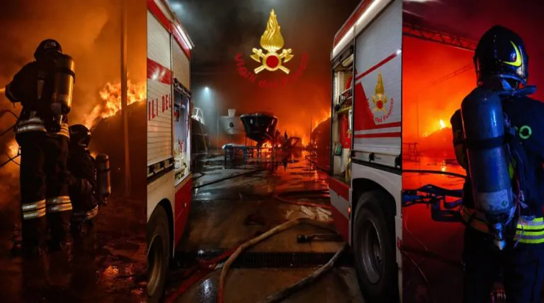 Rogo distrugge deposito di barche, inferno al ridosso del centro commerciale