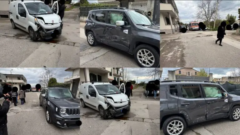 Violento scontro all’incrocio, paura per i conducenti. Ambulanza sul posto