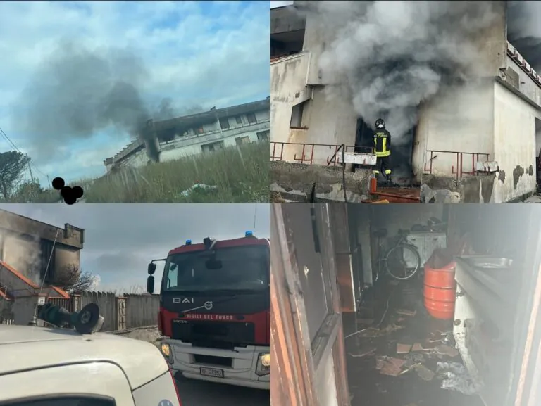 Rogo in casa, pompieri e protezione civile in azione