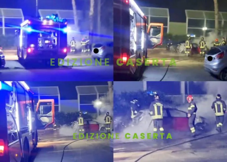 Auto a fuoco all’improvviso, paura nella zona residenziale