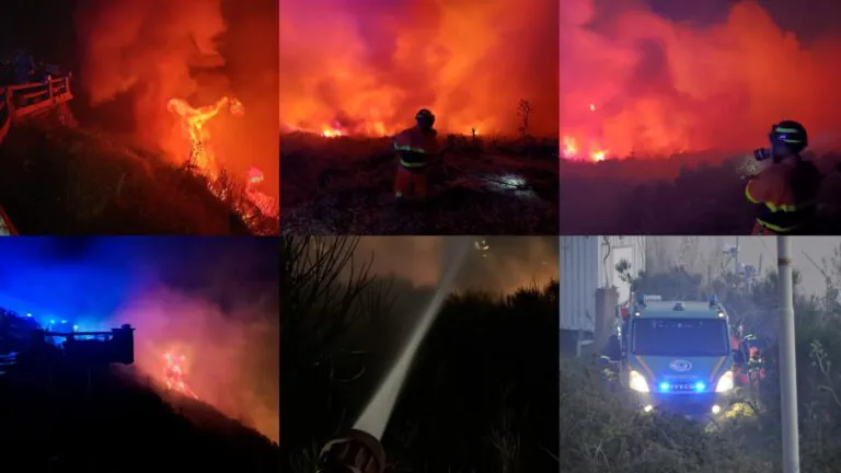 Maxi rogo brucia la vegetazione, fiamme minacciano le abitazioni