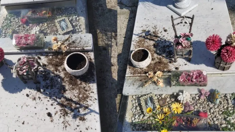 Ladri senza scrupoli assaltano tomba al cimitero
