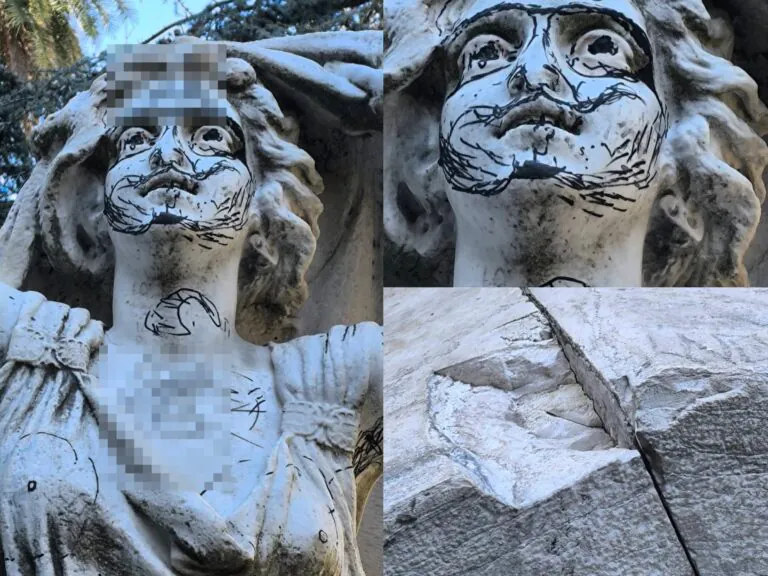 Vandalismo: assaltato monumento nella Villa Comunale