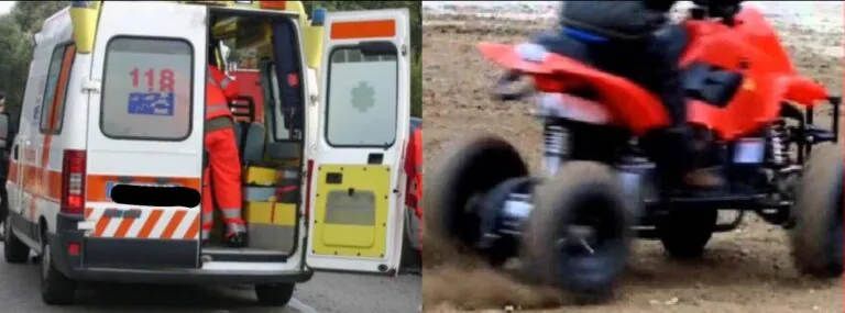 Cade dal quad nei pressi del Parco, trasportato d’urgenza