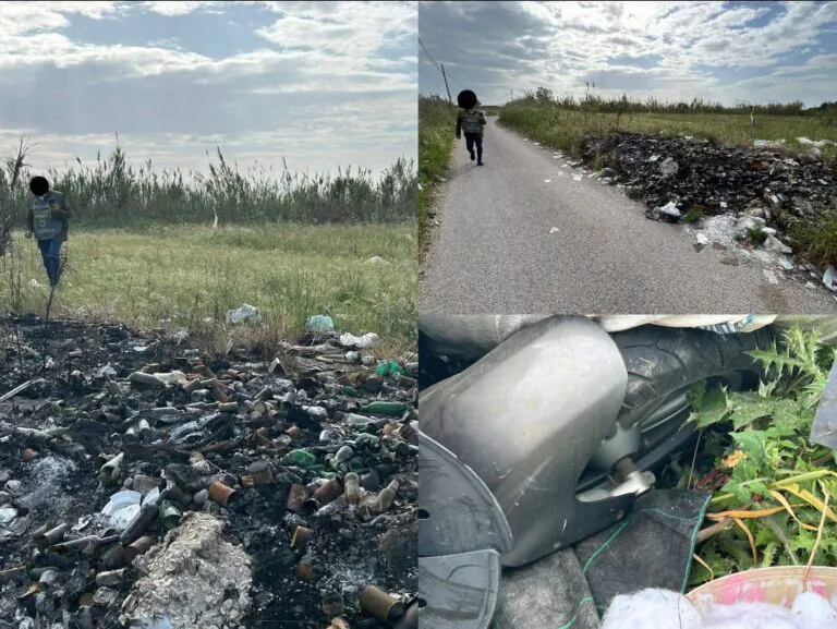 Abbandonano rifiuti nei pressi del mare e danno loro fuoco