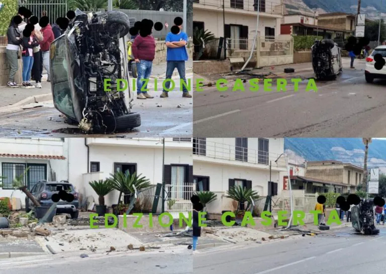 Auto si schianta contro recinzione e si ribalta: choc nella frazione