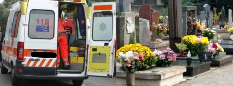 Cade nel cimitero, donna portata in ospedale