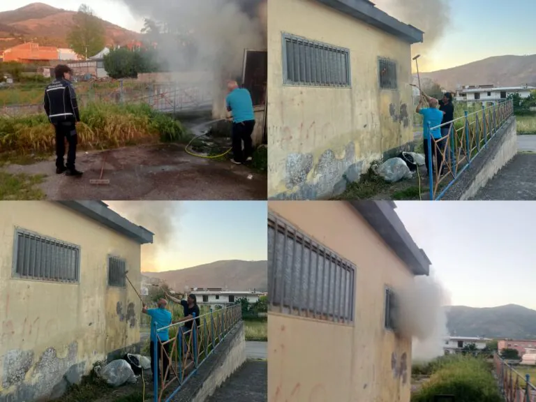 Edificio a fuoco nell’area mercato, l’intervento di Magliulo