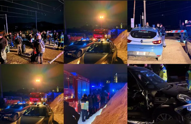Serata choc per 40 passeggeri, treno travolge vettura in transito