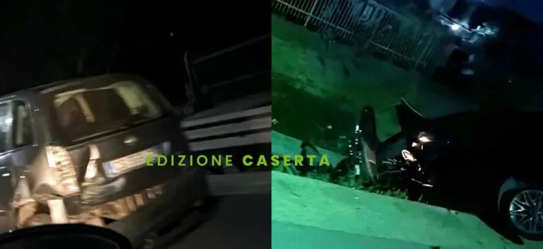 Incidente in via Napoli, auto fuori strada