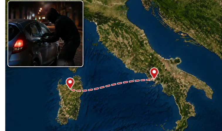 Gli rubano l’auto nel Casertano, la ritrova in Sardegna