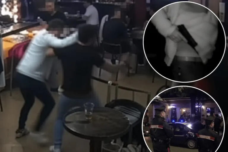 Scoppia lite al bar e tira fuori pistola: due feriti tra bottigliate e caos