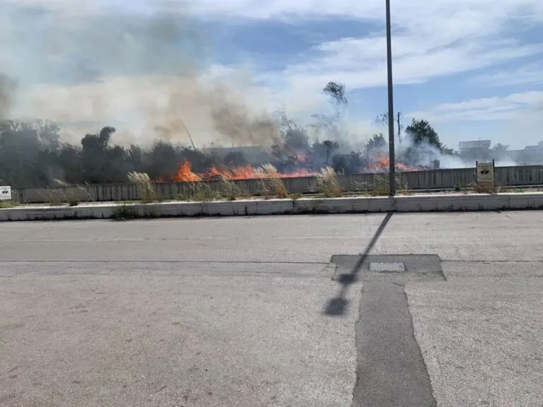 Incendio nei pressi del Centro Commerciale