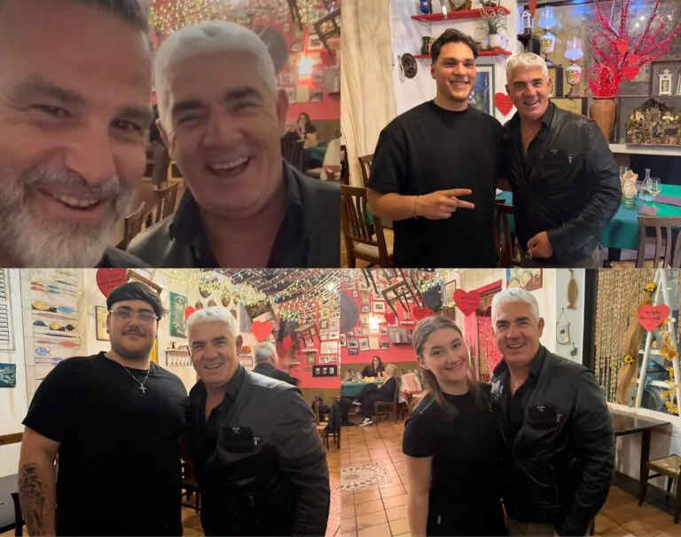 Biagio Izzo a cena a La Locanda del Baccalà di Marcianise
