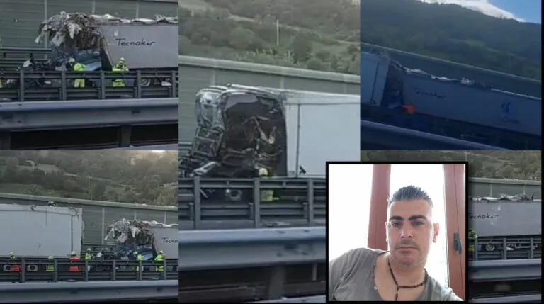 Maxi tamponamento sull’A1 tra 4 mezzi pesanti, muore camionista del Casertano