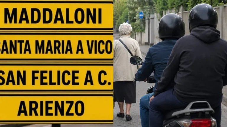 Donna rapinata in centro da 2 banditi in sella ad una moto