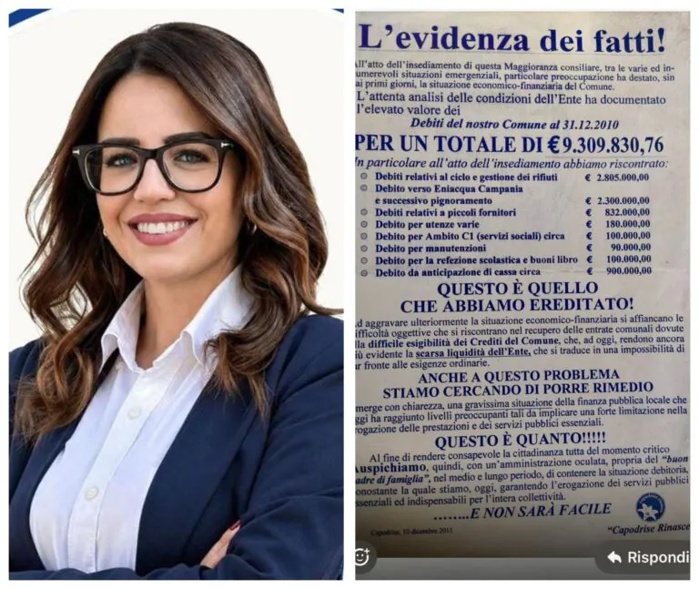 Dissesto del Comune, Luisa D’Angelo richiama manifesto del 2011: “I problemi arrivano da lontano”