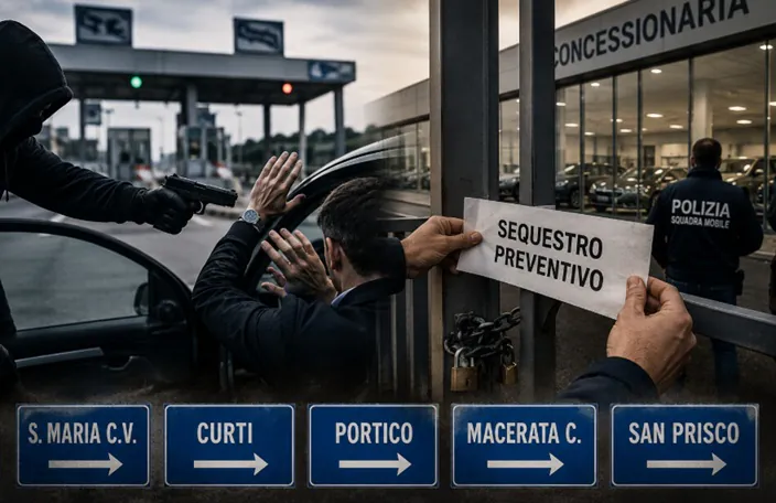 Chiusa concessionaria dell’imprenditore rapinato al casello: doppio filone di indagini