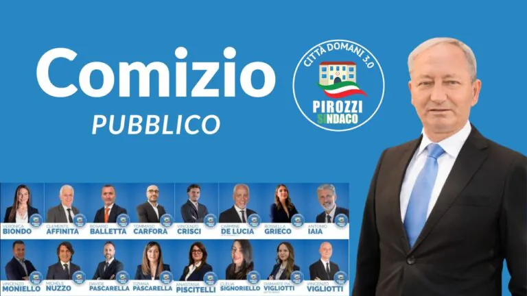 Città Domani 3.0 in Piazza Roma: domenica il comizio pubblico con Pirozzi e tutti i candidati consiglieri