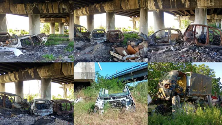Scoperto cimitero di auto rubate e incendiate