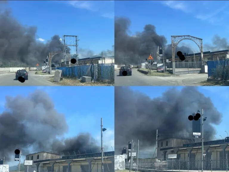 Maxi incendio nella zona del quadrivio: operazioni in corso