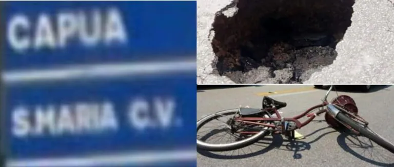 Si schianta a terra con la bici per evitare buca, paura per giovanissimo