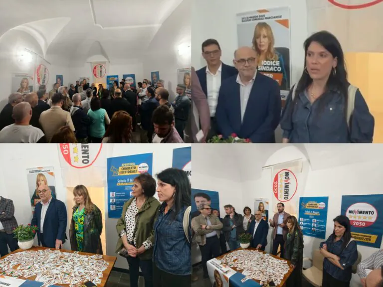 Apertura del comitato elettorale del Movimento 5 Stelle con parlamentari ed eurodeputato a sostegno della lista