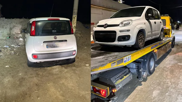 Rubano auto e l’abbandonano nei pressi della spiaggia