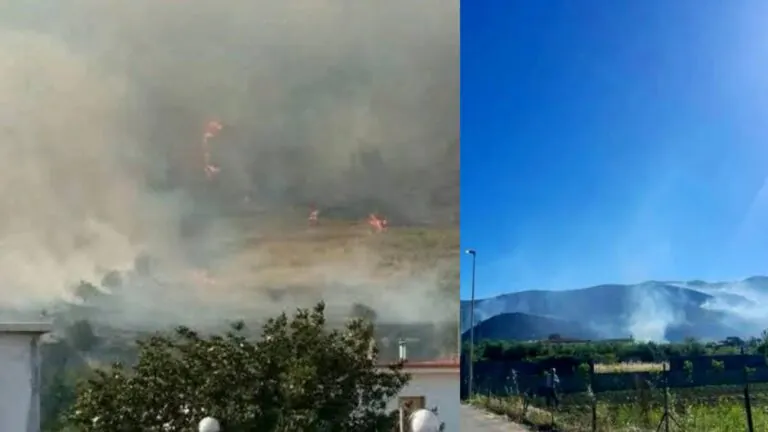 Maxi rogo in periferia: nube di fumo sulla città e residenti chiusi in casa