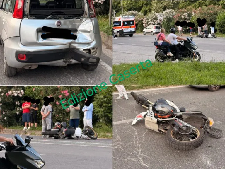 Impatto choc sul vialone, 2 centauri sbalzati dalla moto