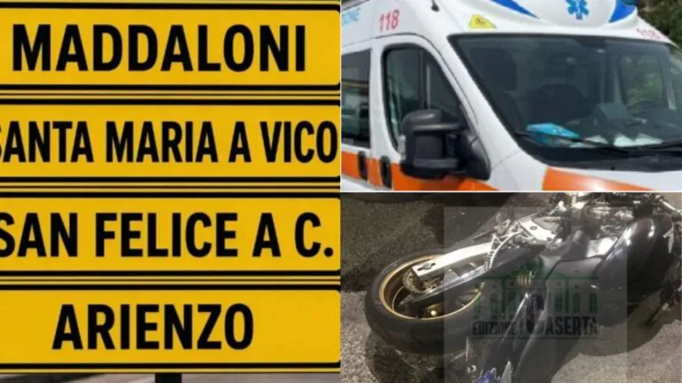 Schianto tra auto e moto nei pressi dell’incrocio di via Napoli: ferito poliziotto