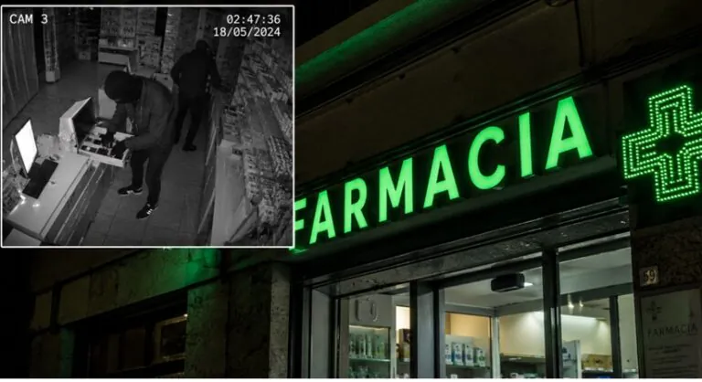 Colpo notturno, svaligiata farmacia nella zona dei locali