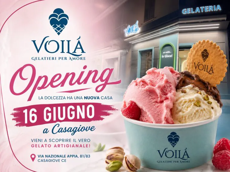 Voilà”, la nuova casa del gelato artigianale: attesa per l’inaugurazione del 16 giugno