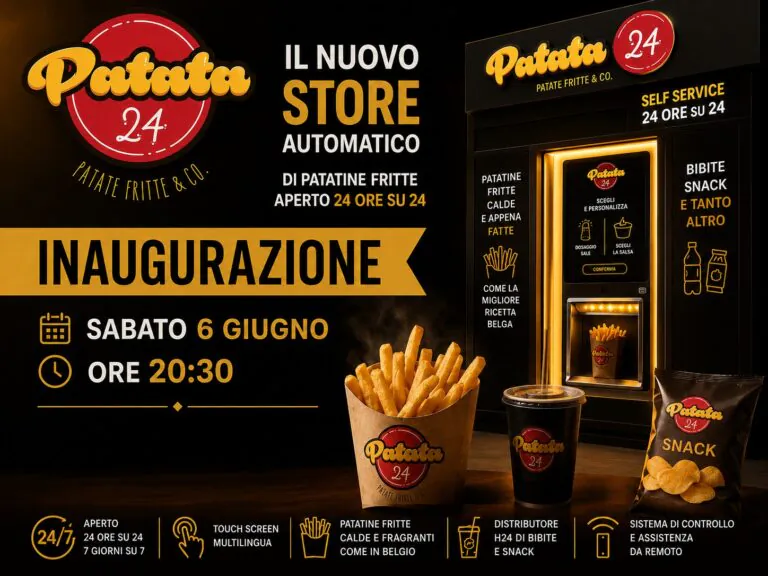 Apre Patata24: il primo store automatico di patatine fritte sempre aperto