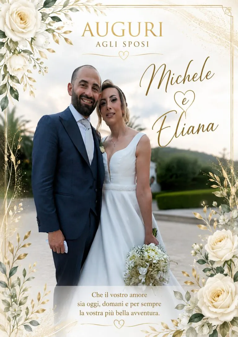 Le nozze con dedica speciale, auguri ad Eliana e Michele
