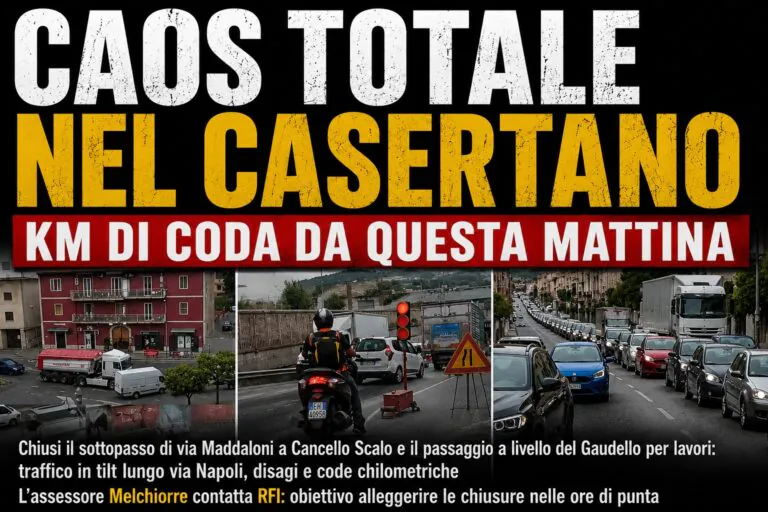 Caos traffico nell’est casertano, automobilisti invischiati in code chilometriche