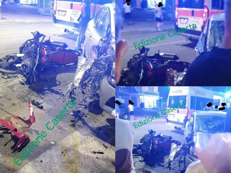 Terribile incidente nei pressi del bar: le condizioni del centauro 23enne
