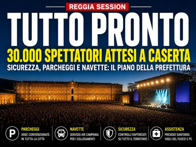 Concerto sold out alla Reggia, arrivano 30 mila persone: scatta il piano della Prefettura